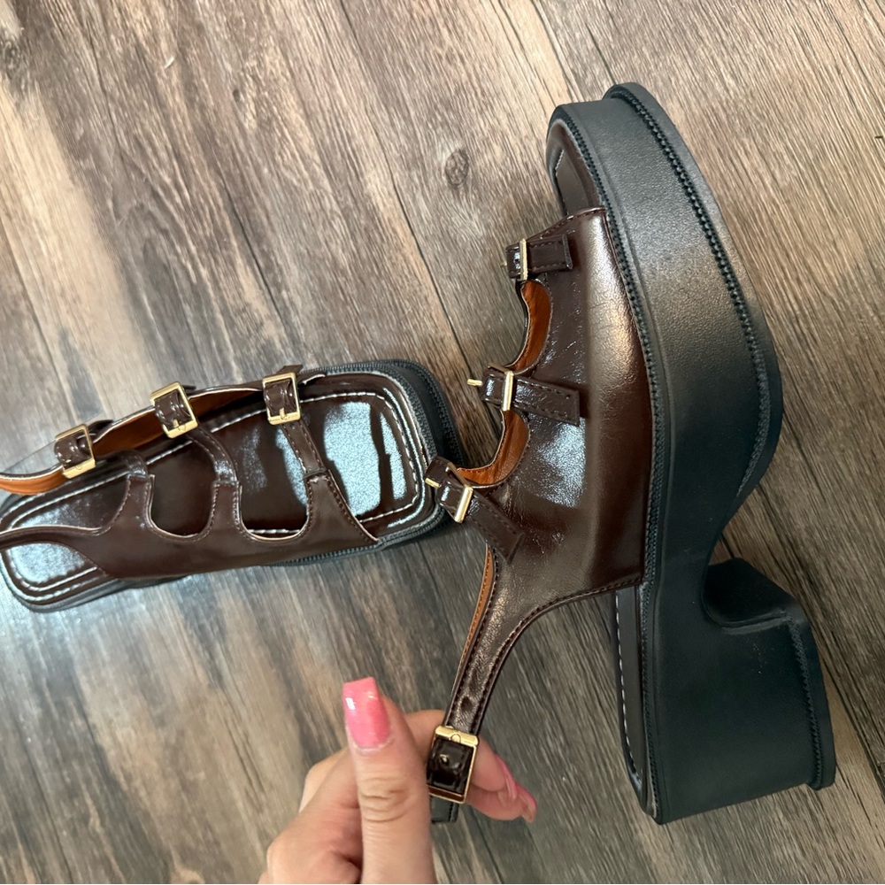 SHEIN Brown Chunky Loafers